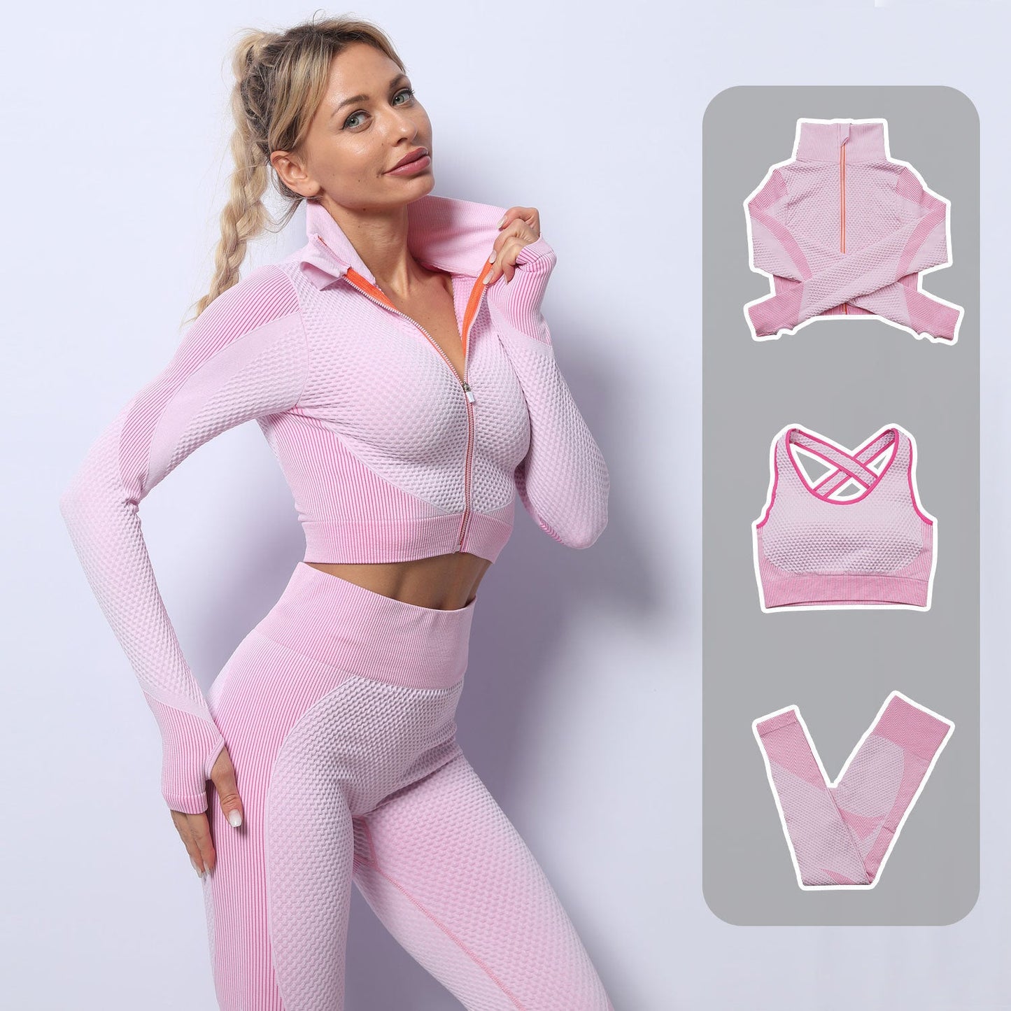 Charlotte – Drieledig Stretch-Fitnesspak voor Yoga