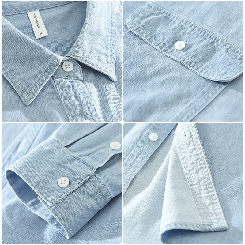 Julie – Casual Denim Lange Mouw Top