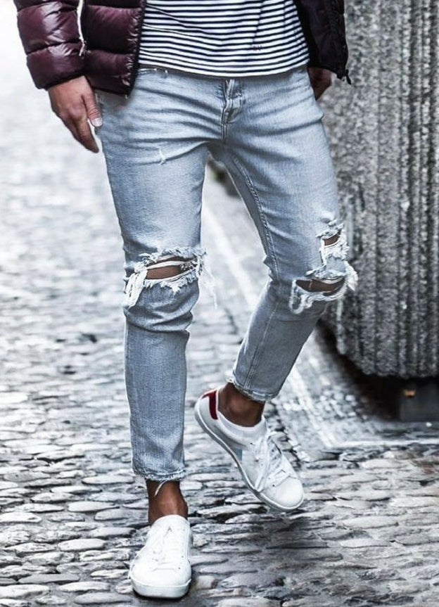 Matthew – Versleten Skinny Jeans voor Heren in Streetwear-Stijl