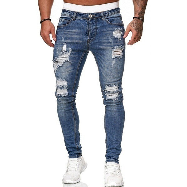 Alexander – Verbleekte Jeans voor Heren met Smalle Pijpen