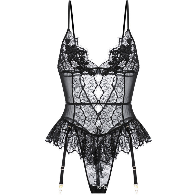 Karen – Wateroplosbare Borduurwerk Jumpsuit Lingerie