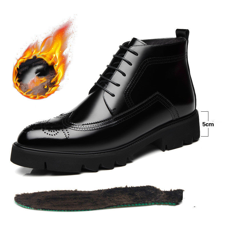 Micheal – Dikke Zolen Britse High-Top Laarzen van Vegan Leer