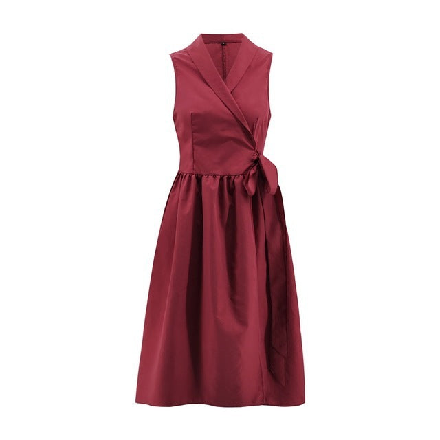 Alison – Midi Jurk Casual Mouwloos met Riem