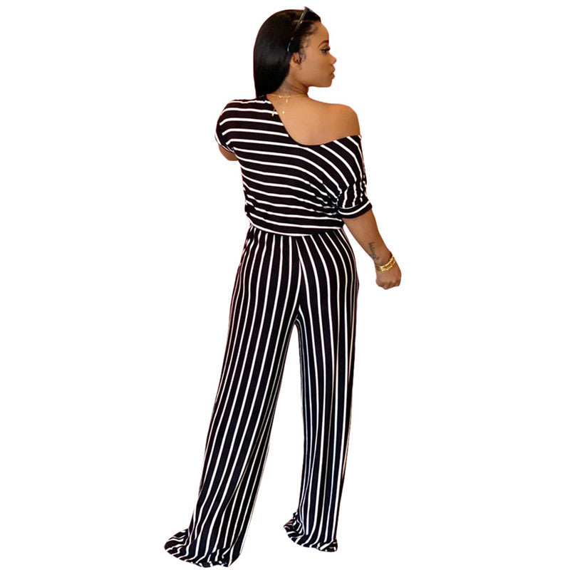 Kathryn – Elegante Dames Jumpsuit met Strepenpatroon