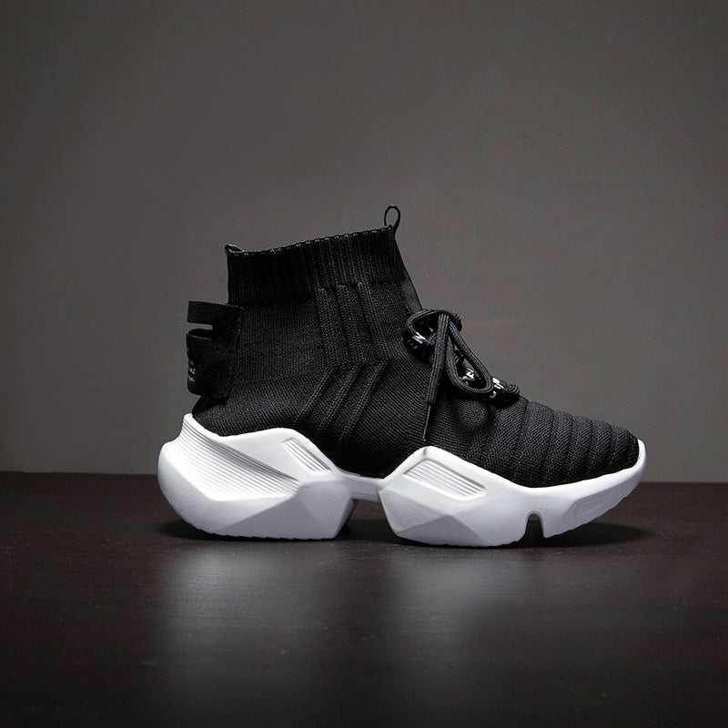 Jessie – Ademend Dames High-Top Schoenen met Dikke Zool en Stretch Sokken