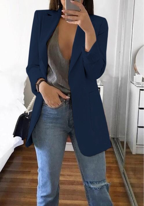 Janet – Slanke Damesblazer met Klassiek Karo-Muster