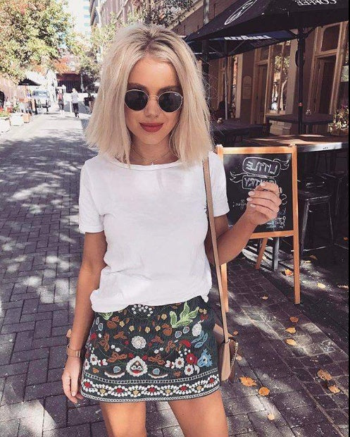 Linda – Bedrukte Damesrok in Tutu-Stijl