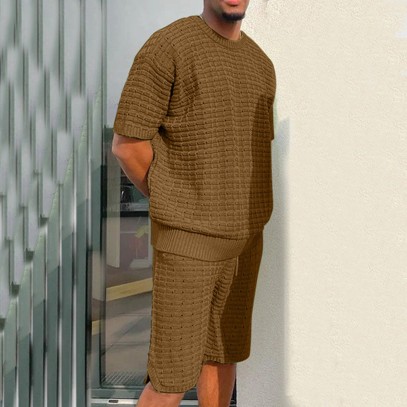 Micheal – Casual Zomerspak voor Heren met Losse Pasvorm en Kort Set
