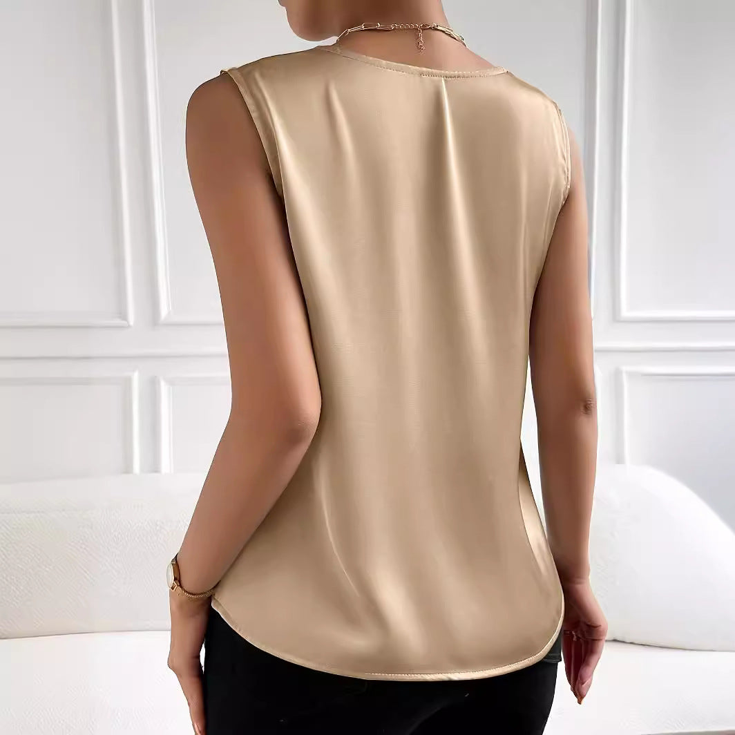 Brenda – Satijnen Gilet met Temperament voor Vrouwen