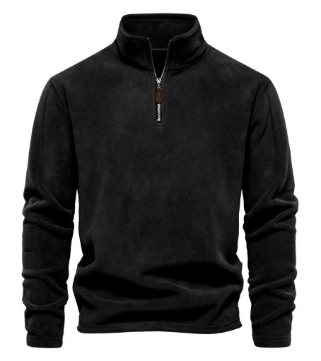 Arthur – Stehkragen Zip Sweatshirt met Fleece, casual trui voor heren