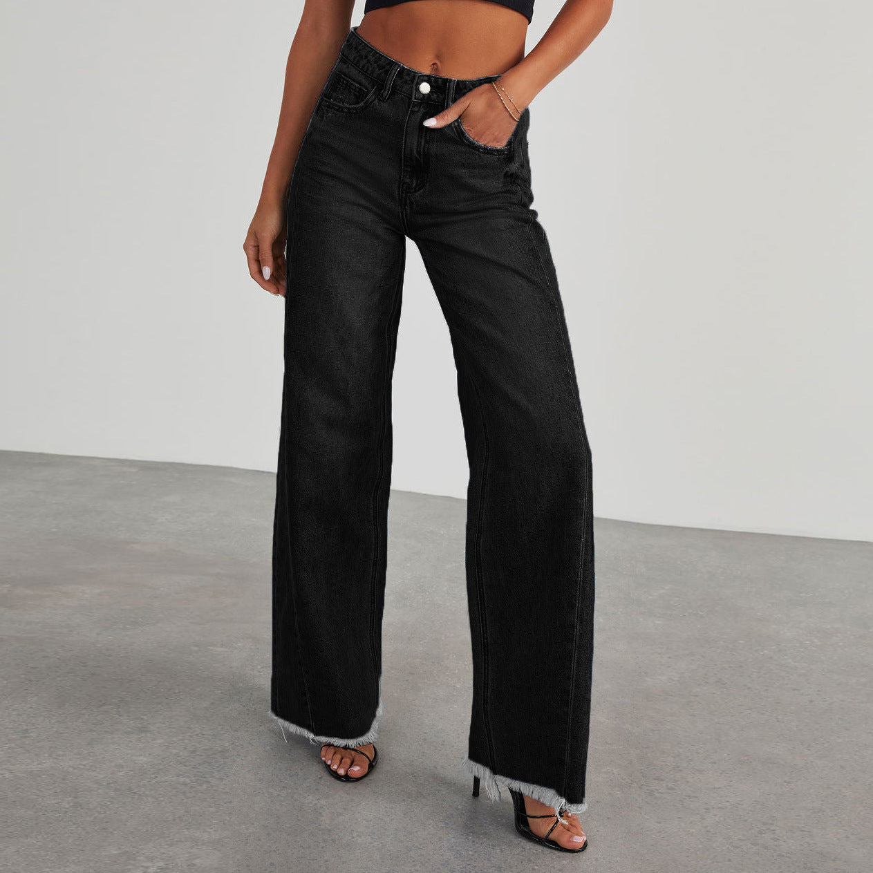 Ann – Comfortabele Dames High-Waist Jeans met Zakken