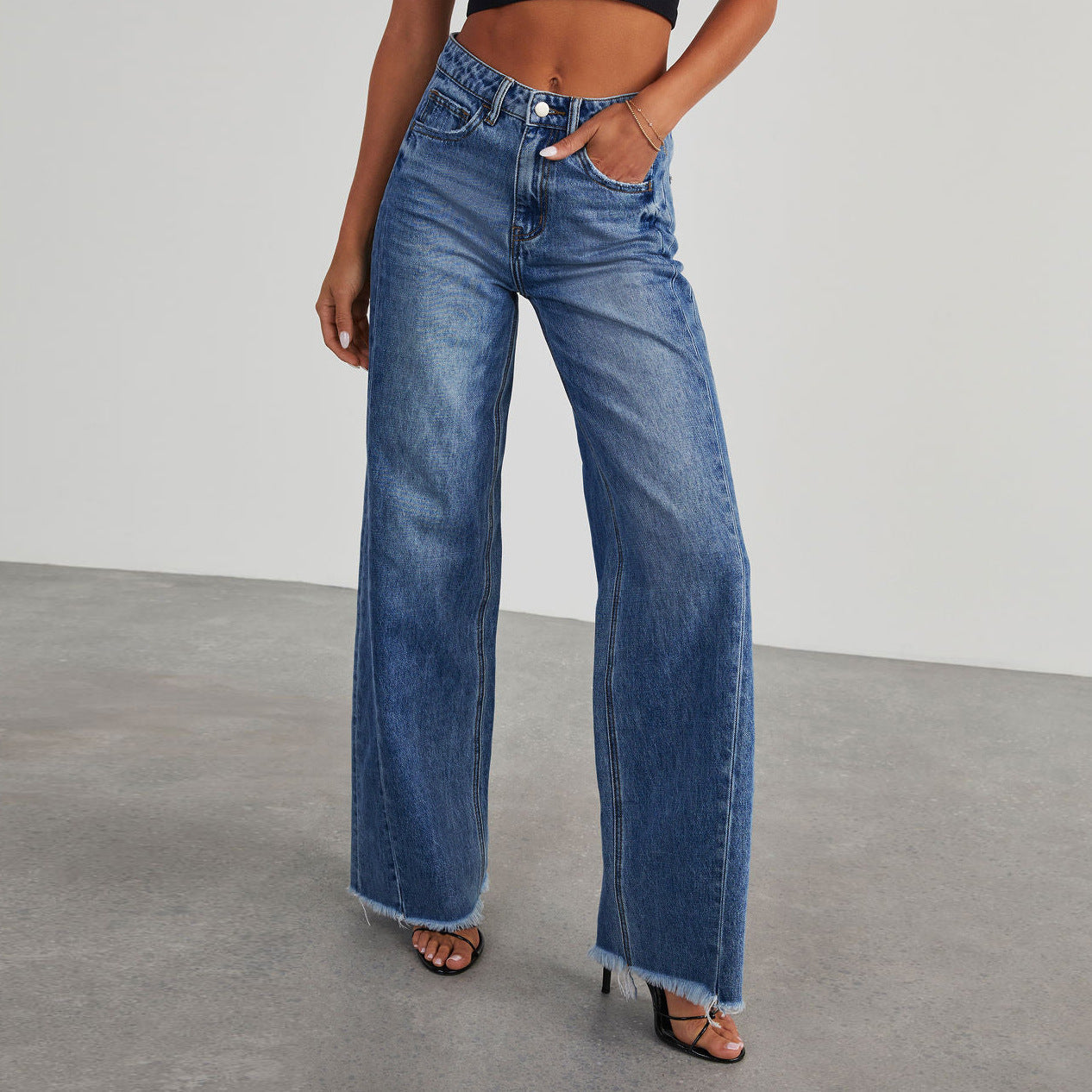 Ann – Comfortabele Dames High-Waist Jeans met Zakken