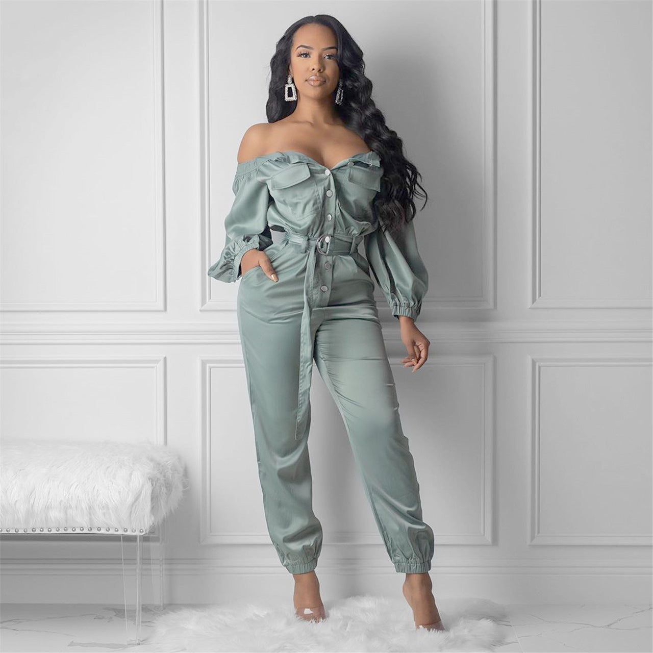 Helen – Streetwear Jumpsuit met Sexy Off-Shoulder-Design