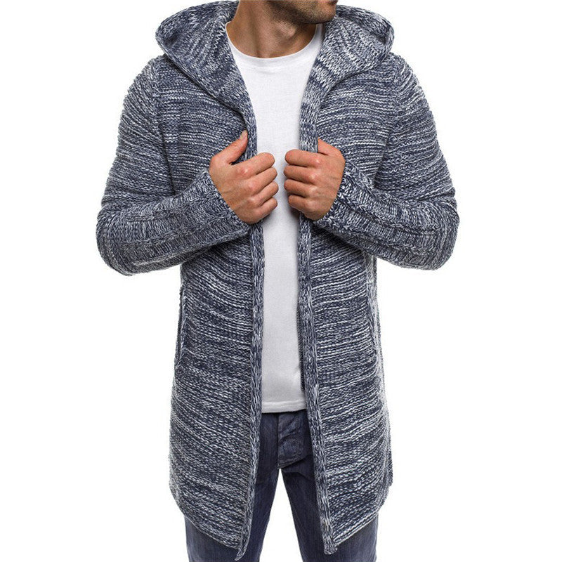 Gregory – Lange Heren Trenchcardigan met Kap voor de Winter