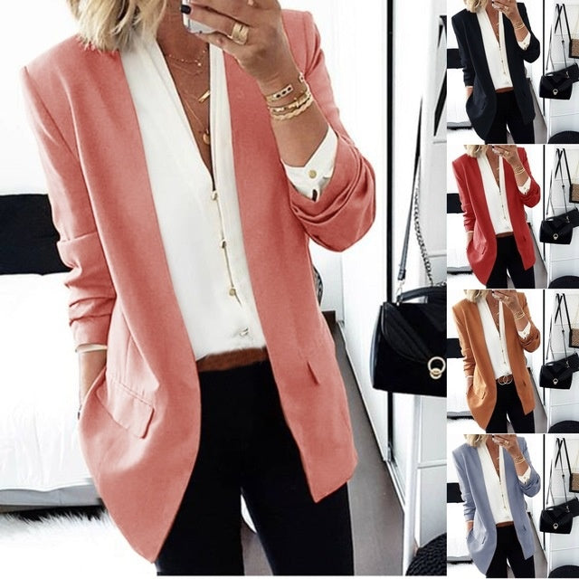 Faith – Slim Fit Blazer van Premium Vegan Suede