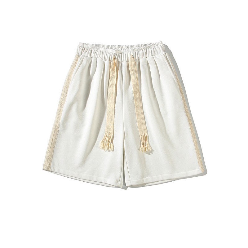 Luke – Brede heren-shorts met gevlochten touw
