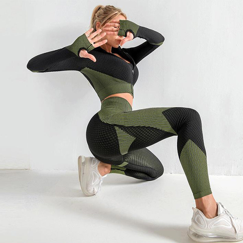 Hayley – 3-delig naadloos sportset voor dames