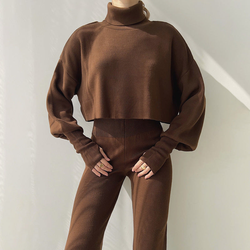 Catherine – Stijlvolle Dames-Rollkragen-Set met Lange Mouwen
