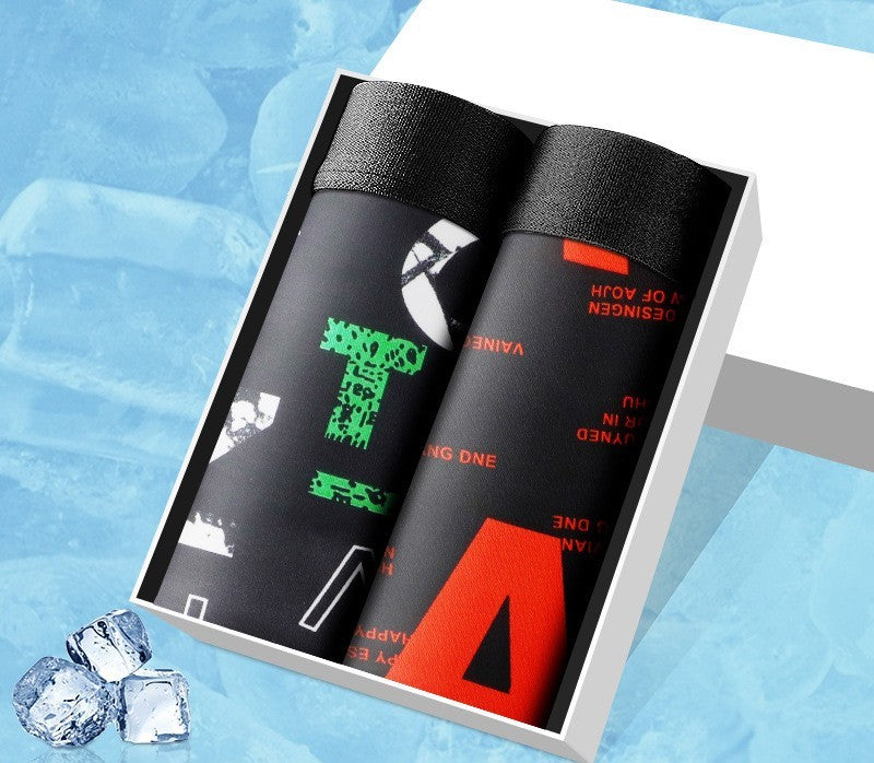 Liam – Ademend IJs-Zijde Boxershorts voor Heren