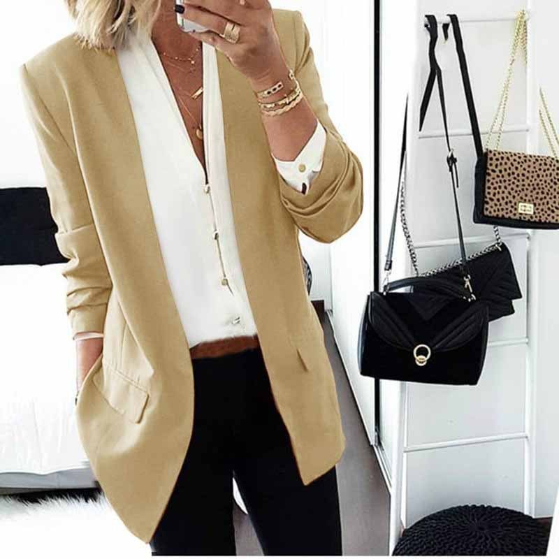 Faith – Slim Fit Blazer van Premium Vegan Suede