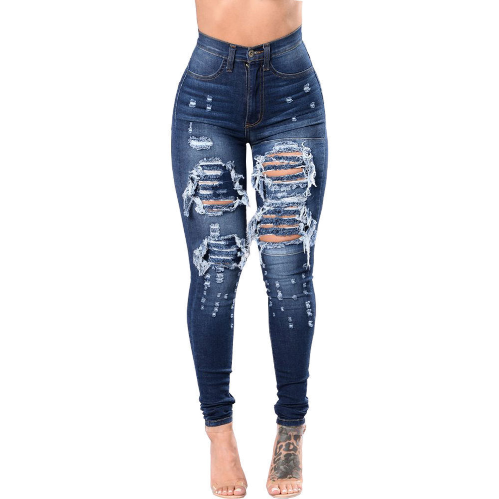 Jennifer – Versleten Damesjeans met Wassing