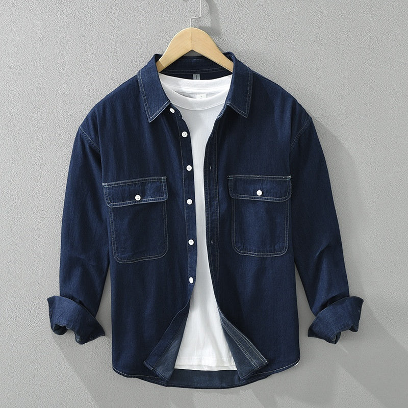 Julie – Casual Denim Lange Mouw Top