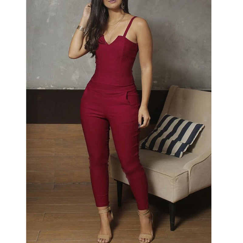 Melissa – Zomerse Dames-Jumpsuit met Hoge Stretch en Bandjes