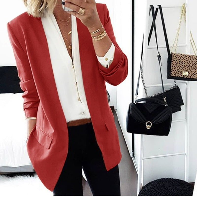 Faith – Slim Fit Blazer van Premium Vegan Suede