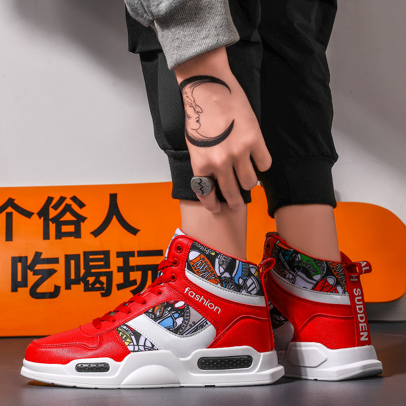 Allan – Sportieve Heren High-Top Graffiti Sneakers