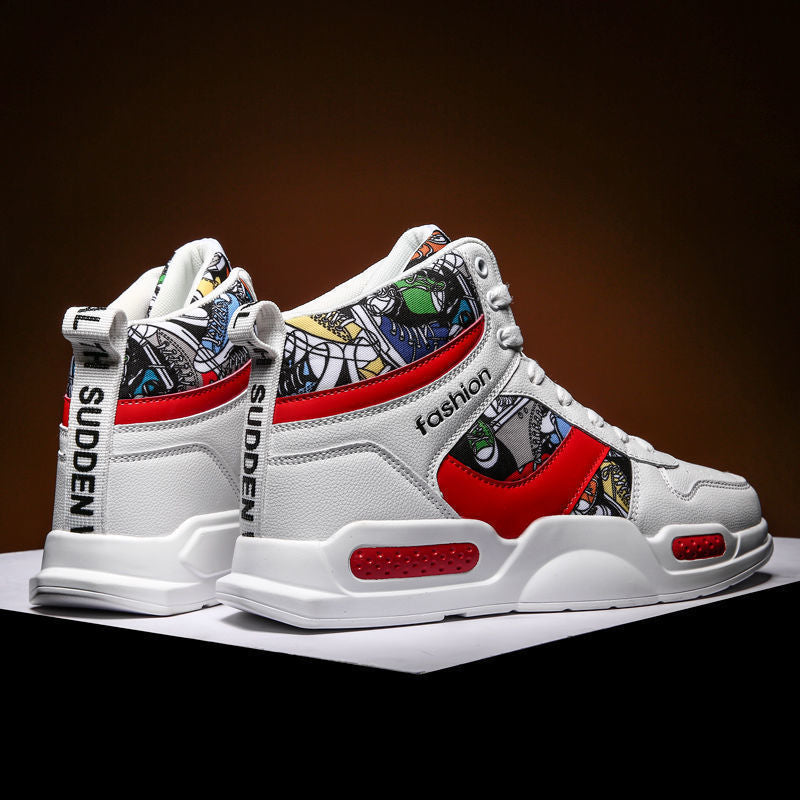 Allan – Sportieve Heren High-Top Graffiti Sneakers