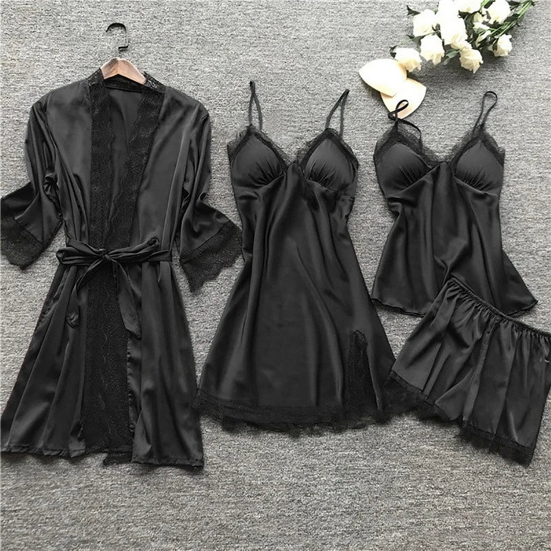 Andrea – Satijnen Pyjama-Set
