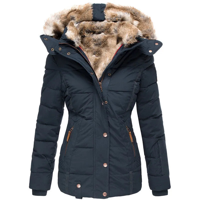 Jasmine – Winterjas met Bontvoering voor Dames