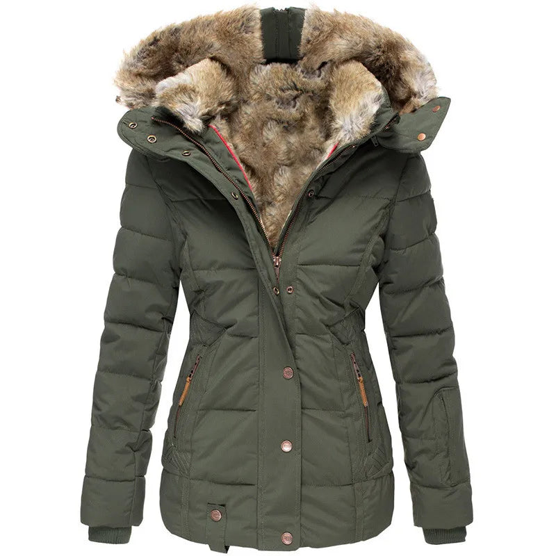 Jasmine – Winterjas met Bontvoering voor Dames