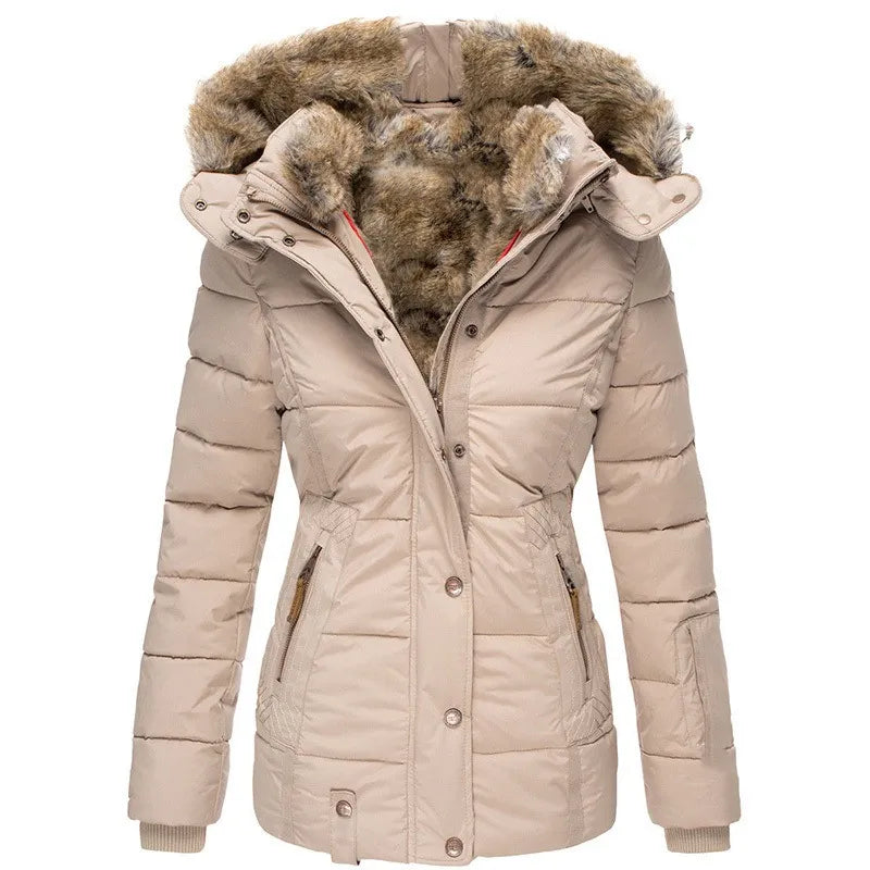 Jasmine – Winterjas met Bontvoering voor Dames
