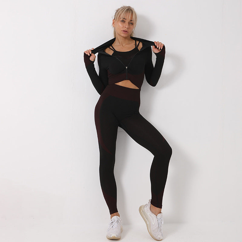 Hayley – 3-delig naadloos sportset voor dames