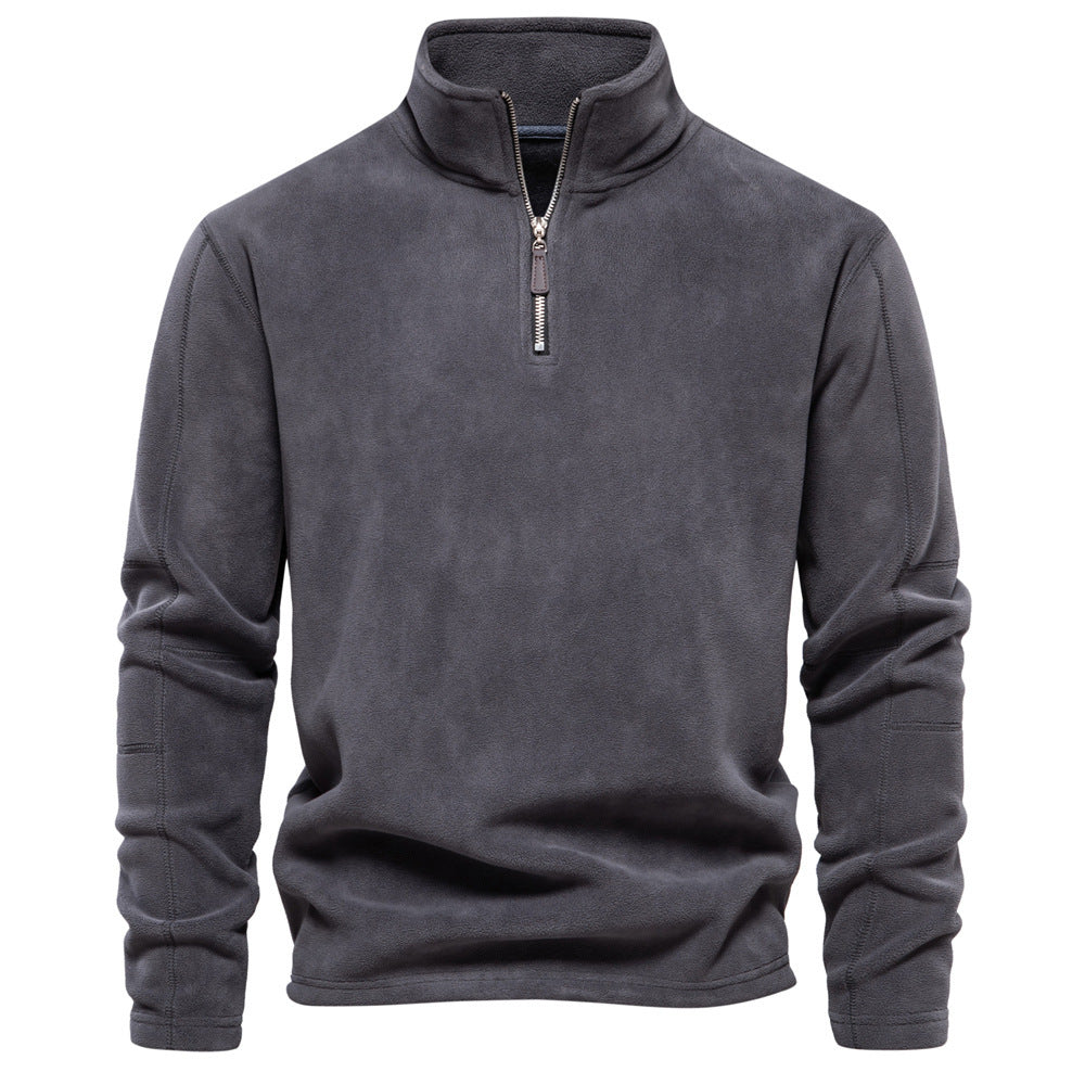 Arthur – Stehkragen Zip Sweatshirt met Fleece, casual trui voor heren