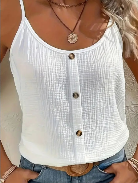 Brenda – Levendig Cami-Top met Stijlvol Mouwloos Ontwerp van Ademend Materiaal, Perfect voor Lente en Zomer