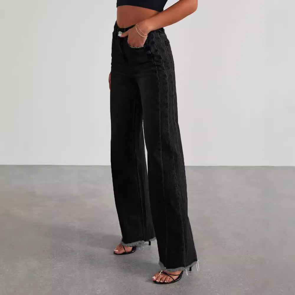 Ann – Comfortabele Dames High-Waist Jeans met Zakken