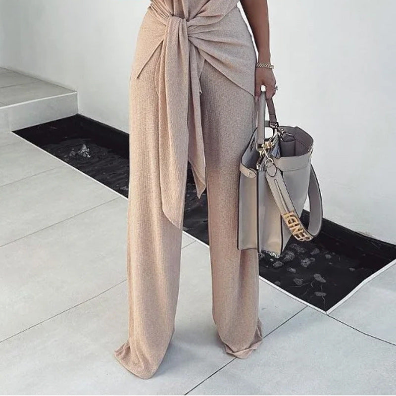 Emma – Elegante en Modieuze Broek met Vetersluiting