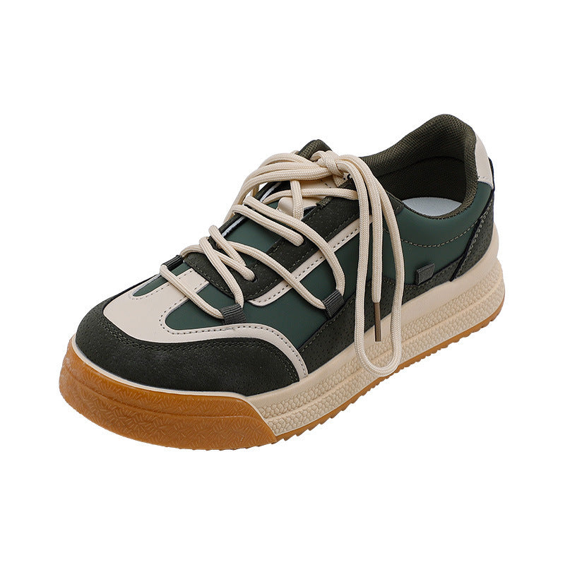 Marion – Vrijetijdssneakers in Melkthee Kleuren met Dikke Zool