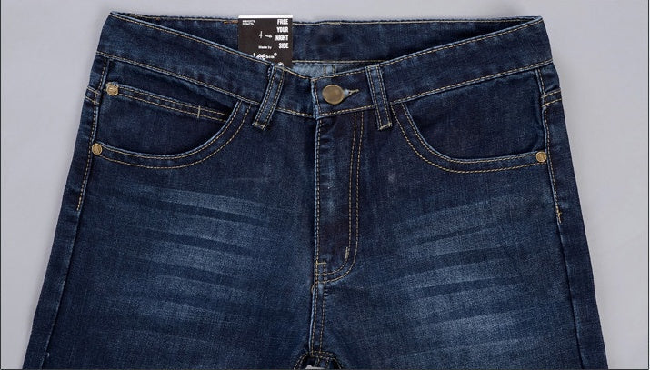 Ryan – Rechte Slim-Fit Herenjeans in Donkerblauw