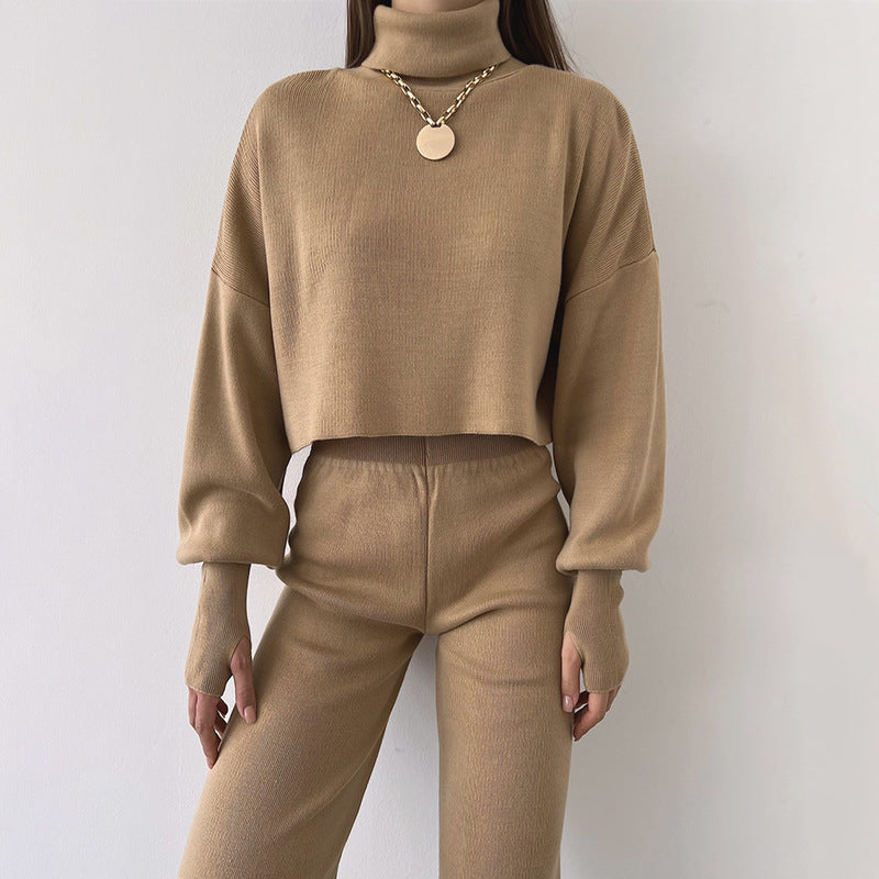 Catherine – Stijlvolle Dames-Rollkragen-Set met Lange Mouwen