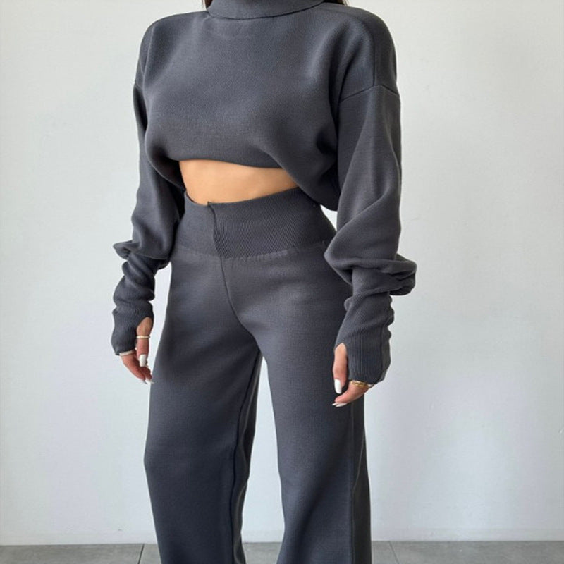 Catherine – Stijlvolle Dames-Rollkragen-Set met Lange Mouwen