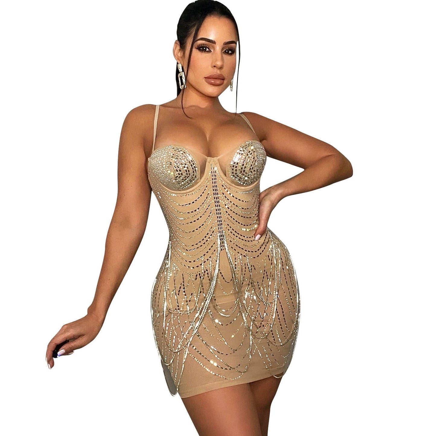 Angela – Modisch Damenkleid met Quasten voor Feestjes