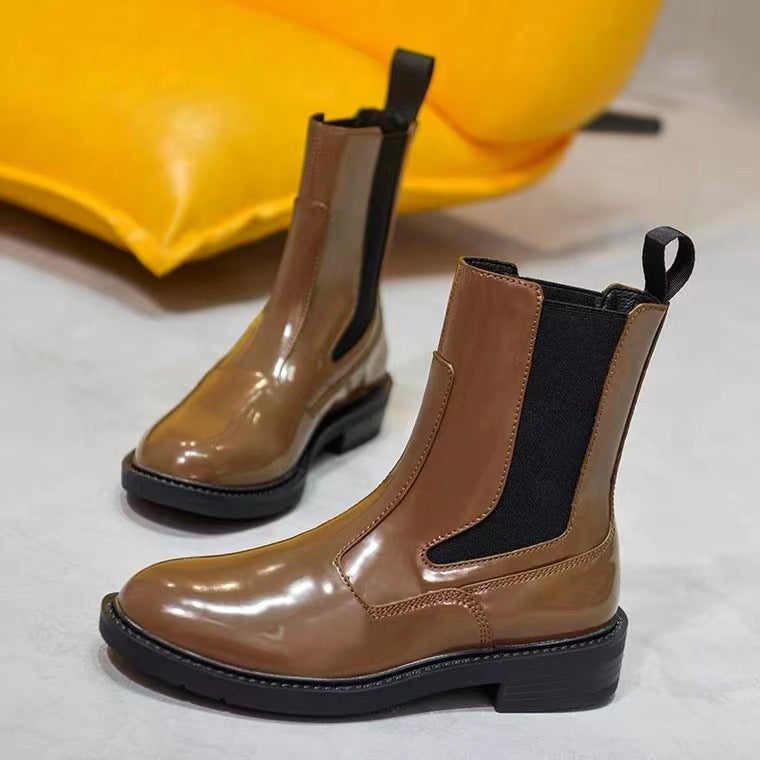 Sharon – Vegan Leren Martin-Laarzen