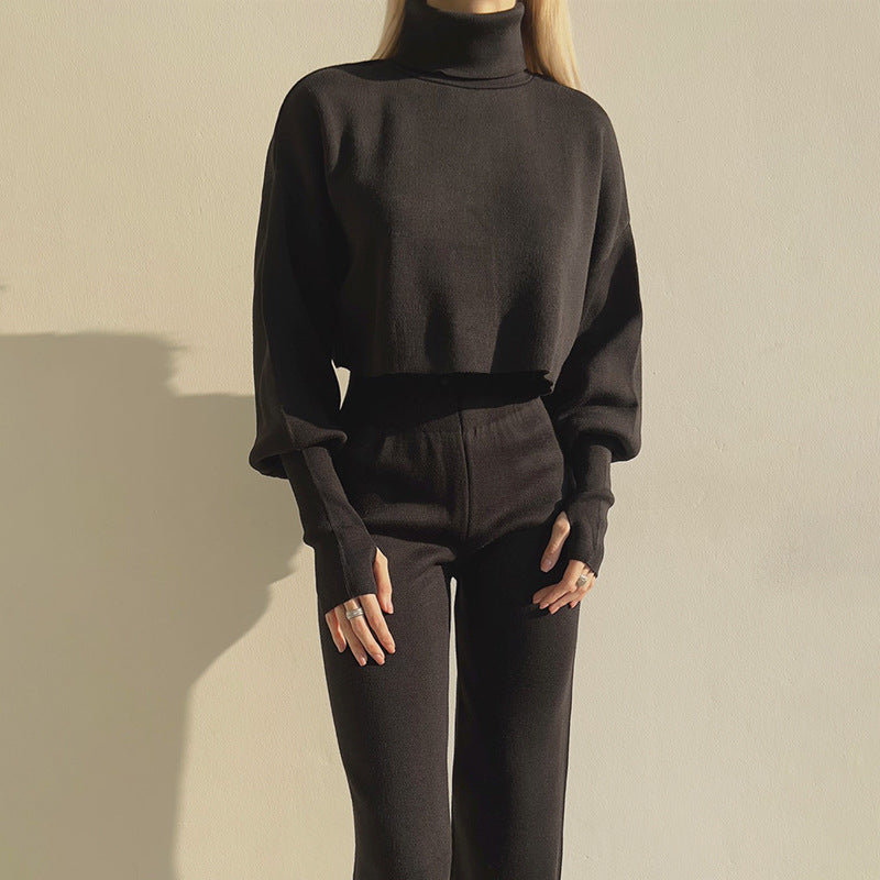 Catherine – Stijlvolle Dames-Rollkragen-Set met Lange Mouwen