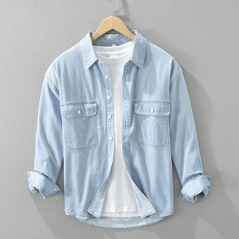 Julie – Casual Denim Lange Mouw Top