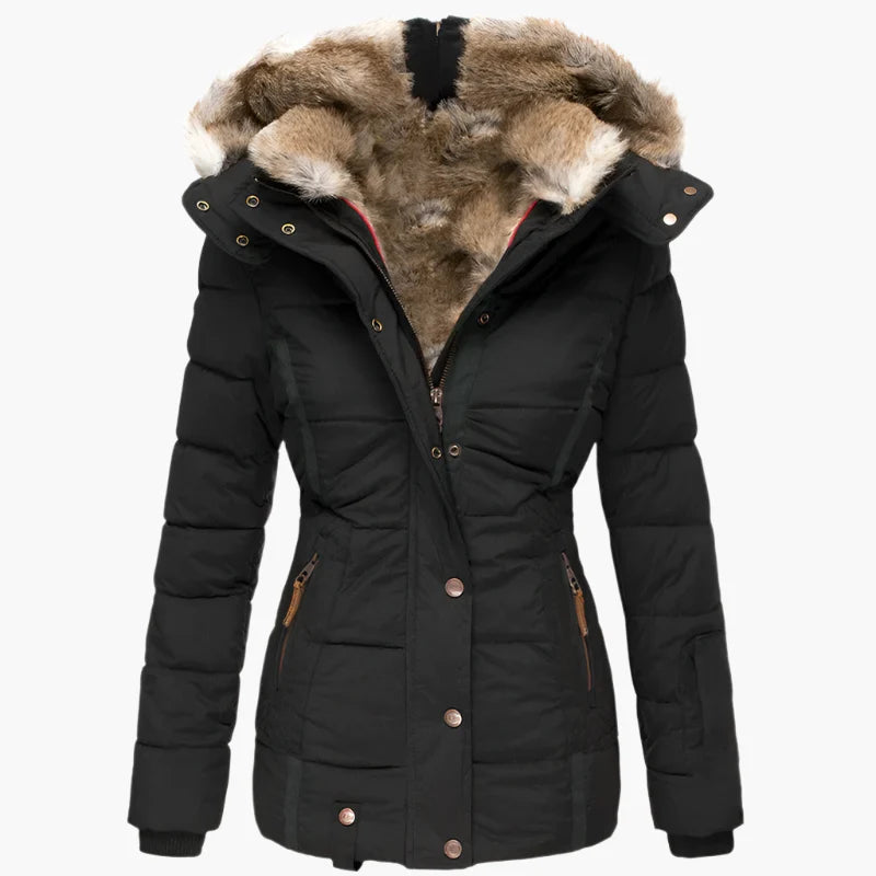 Jasmine – Winterjas met Bontvoering voor Dames