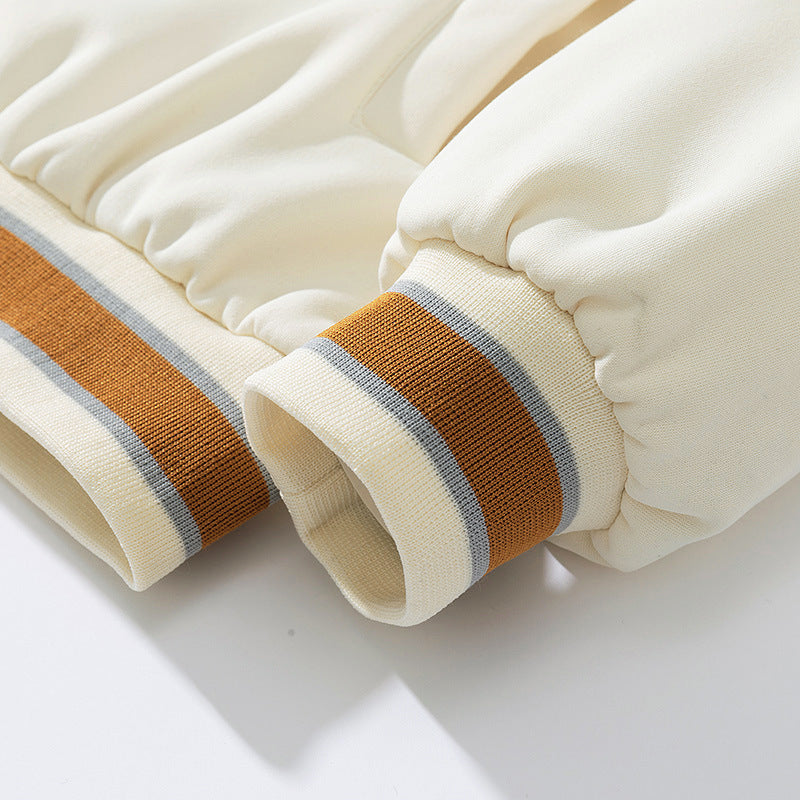 John – Heren Fleece Hoodie Cardigan in Effen Kleur