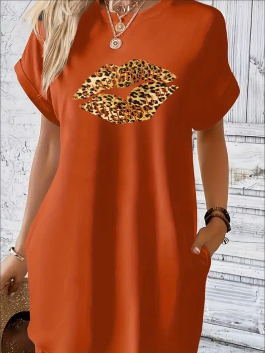 Lily – Geometrisch Luipaard Tuniekjurk